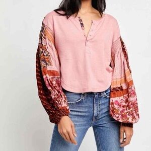 Free People Balloon-Sleeve Top